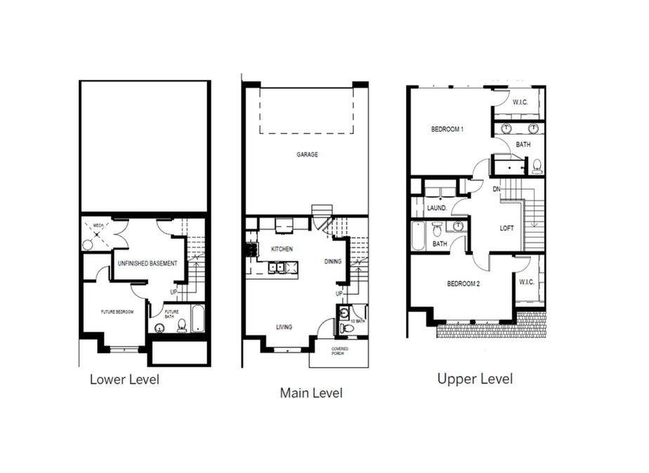 Sundborn floor plan at Coyote Ridge Townhomes